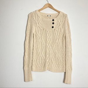 J. Crew Beige Cable Knit Sweater S